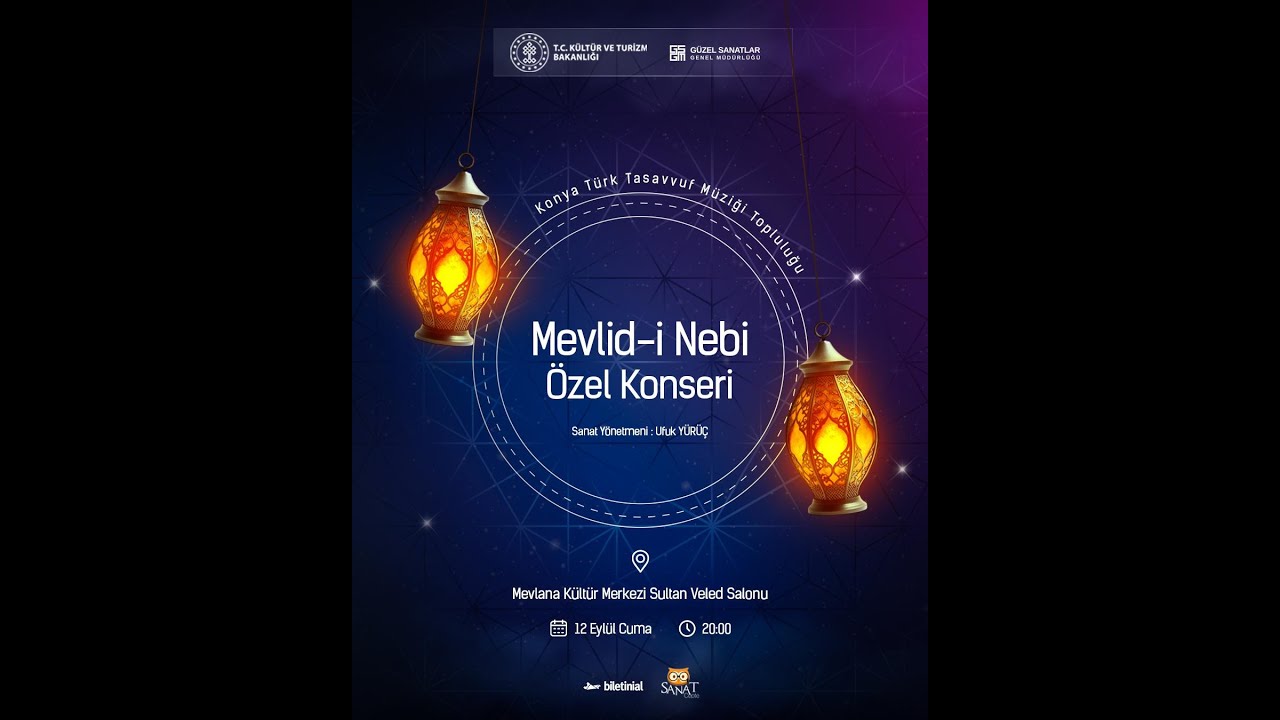 KONYA TÜRK TASAVVUF MÜZİĞİ TOPLULUĞU Mevlid-i Nebi Özel Konseri & Zikir Meclisi