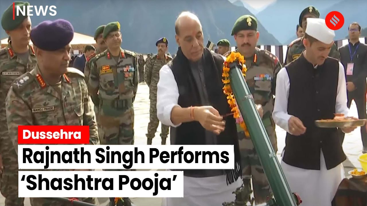 LIVE: Defence Minister Rajnath Singh Performs ‘Shashtra Pooja’ In Chamoli