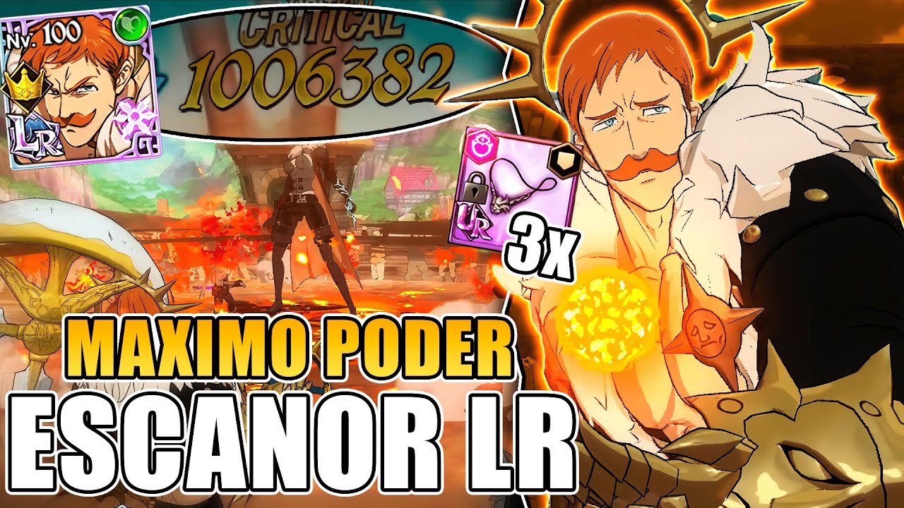 🦁ESCANOR LR🦁 MAXIMO PODER con UR X3 DEF en PVP - 7DS Grand Cross