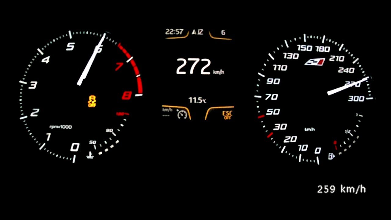 Seat Leon Cupra 280 2014 - acceleration 0-260 km/h, top speed test and more