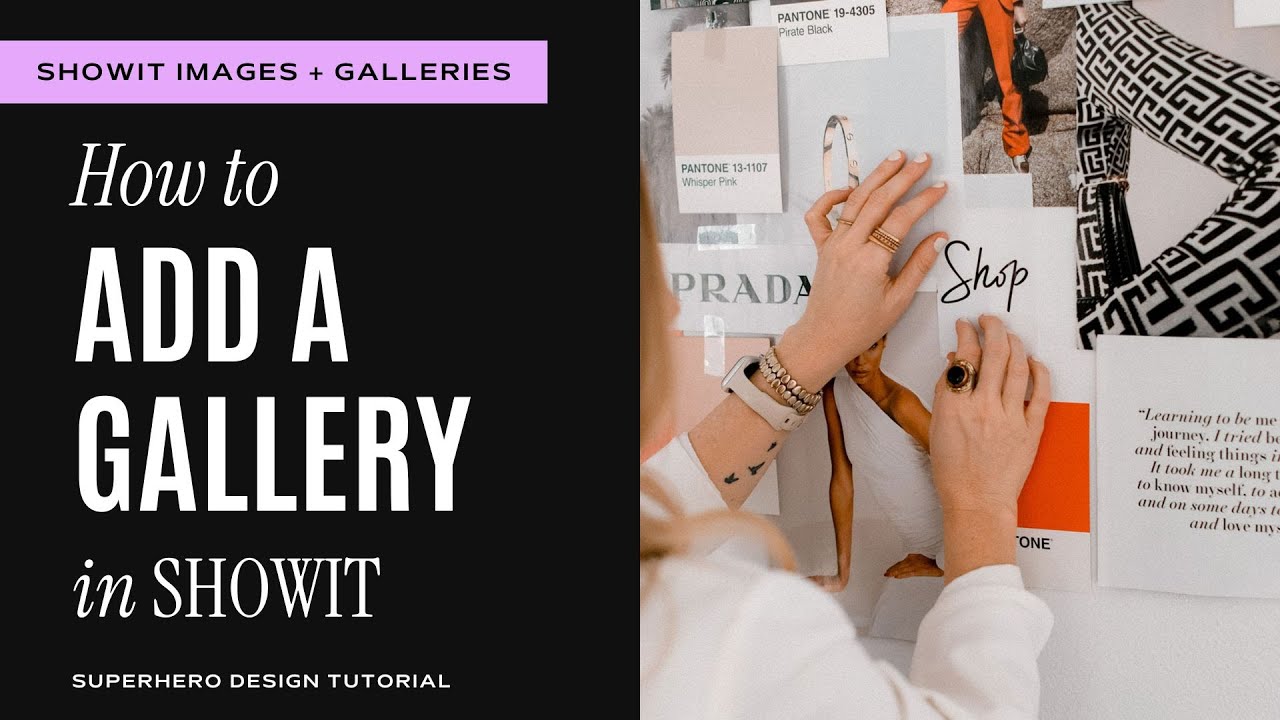 How to add a gallery to a Showit website template