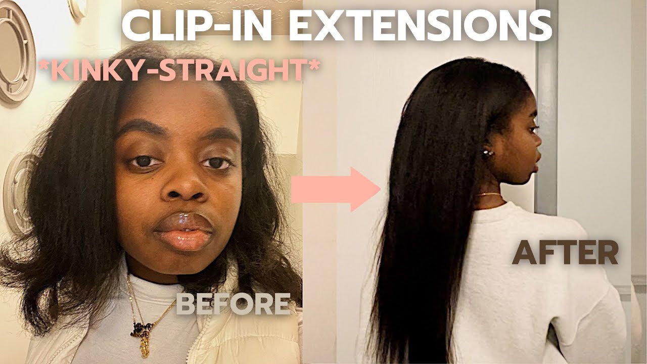 BEST $40 KINKY-STRAIGHT CLIP-INS 😍| Amazon | (appointment, tutorial, & more!)