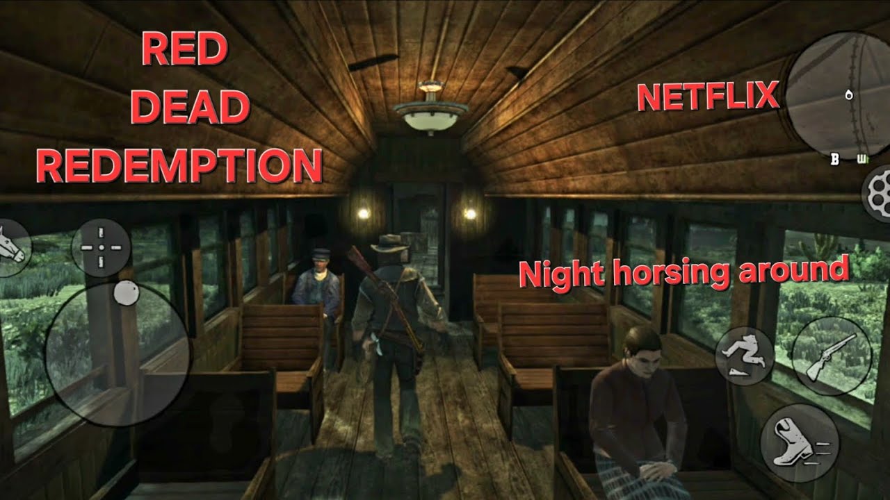 RED DEAD REDEMPTION (NETFLIX) ON Samsung s23 Snapdragon 8 gen 2 Gameplay night time horse riding 
