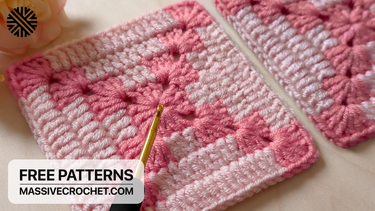 Crochet a SUPER DUPER EASY Granny Square for Beginners! 👌