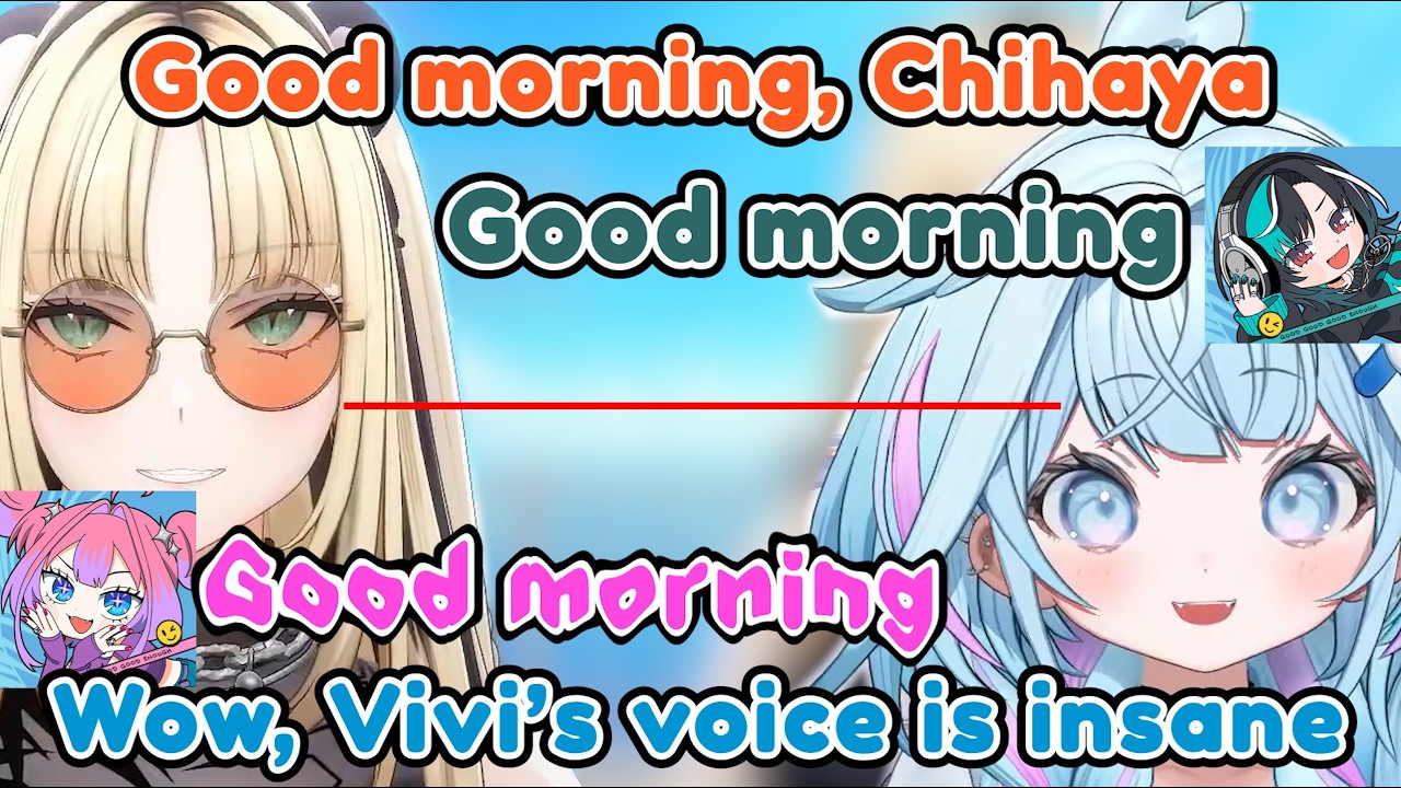Chihaya’s Morning Voice is So Ikemen While Vivi's... w | FG Morning Call Relay【Hololive Clip】