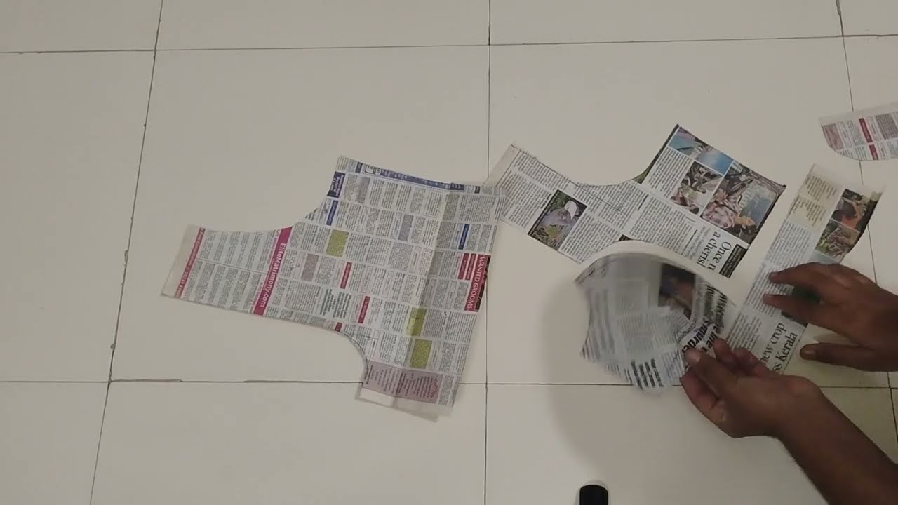 34"size katori blouse cutting | 34"साईज कटोरी ब्लाऊज पेपर कटिंग 