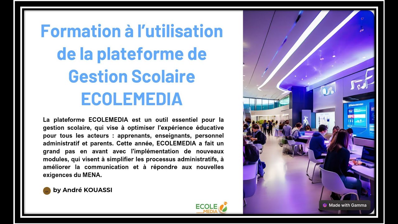 VIDEO FORMATION ECOLEMEDIA 2024