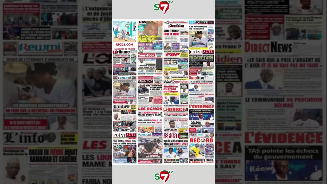 Revue de presse du lundi 16 fevrier 2026 #revuedepresse #senegal #actualit&eacute;ss&eacute;n&eacute;gal