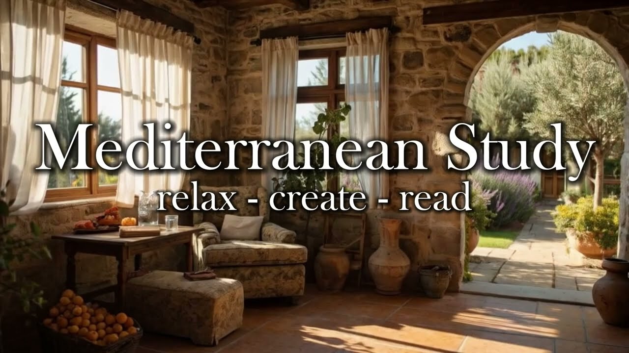 🏺Mediterranean Summer Sanctuary: A Dreamy Reading Escape ☀️📚 [bgm chill listen]
