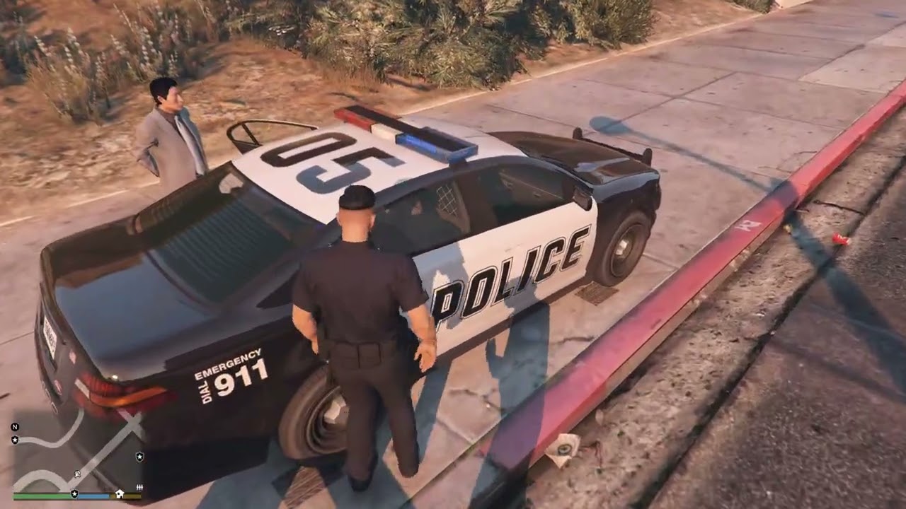 police officer on fire gta5