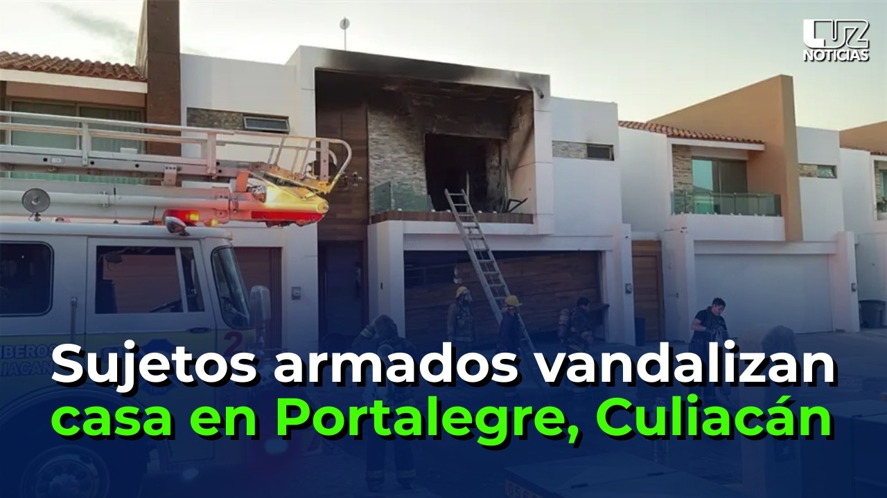 Sujetos armados vandalizan casa en el sector Portalegre en Culiacán.