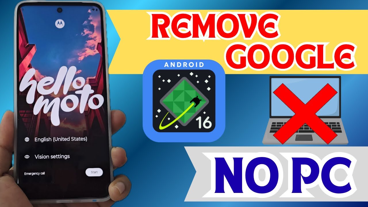 BEZ KOMPUTERA - WSZYSTKIE obejścia konta Motorola Moto FRP Google Usuń ANDROID 16-15-14 BEZ KOMPU...