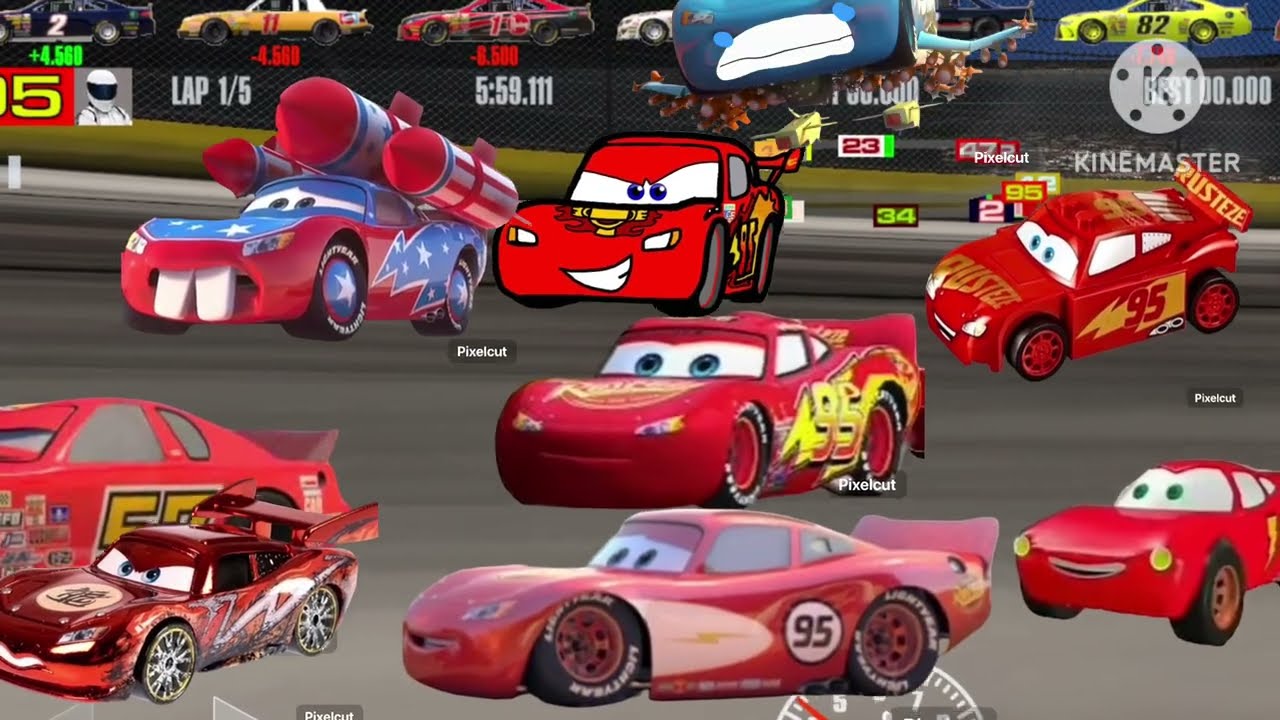 Cars la carrera pero solamente rayo mcqueen ( Especial del  5 de septiembre)