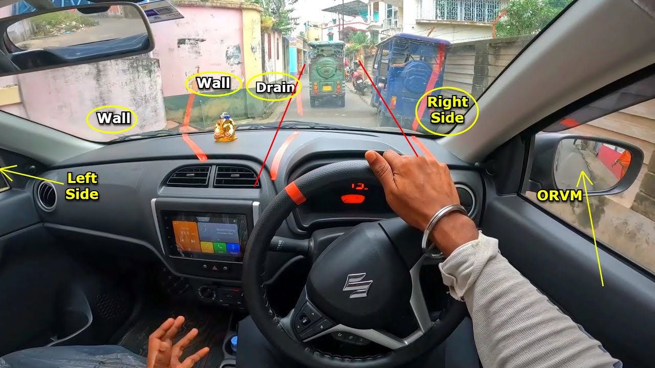 Left and Right Side Judgement in Narrow Roads | Car Driving Tips | Rakesh Driving Tricks