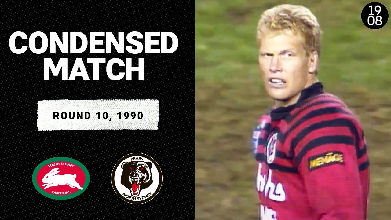 South Sydney Rabbitohs v North Sydney Bears | Round 10, 1990 | Condensed Match | NRL