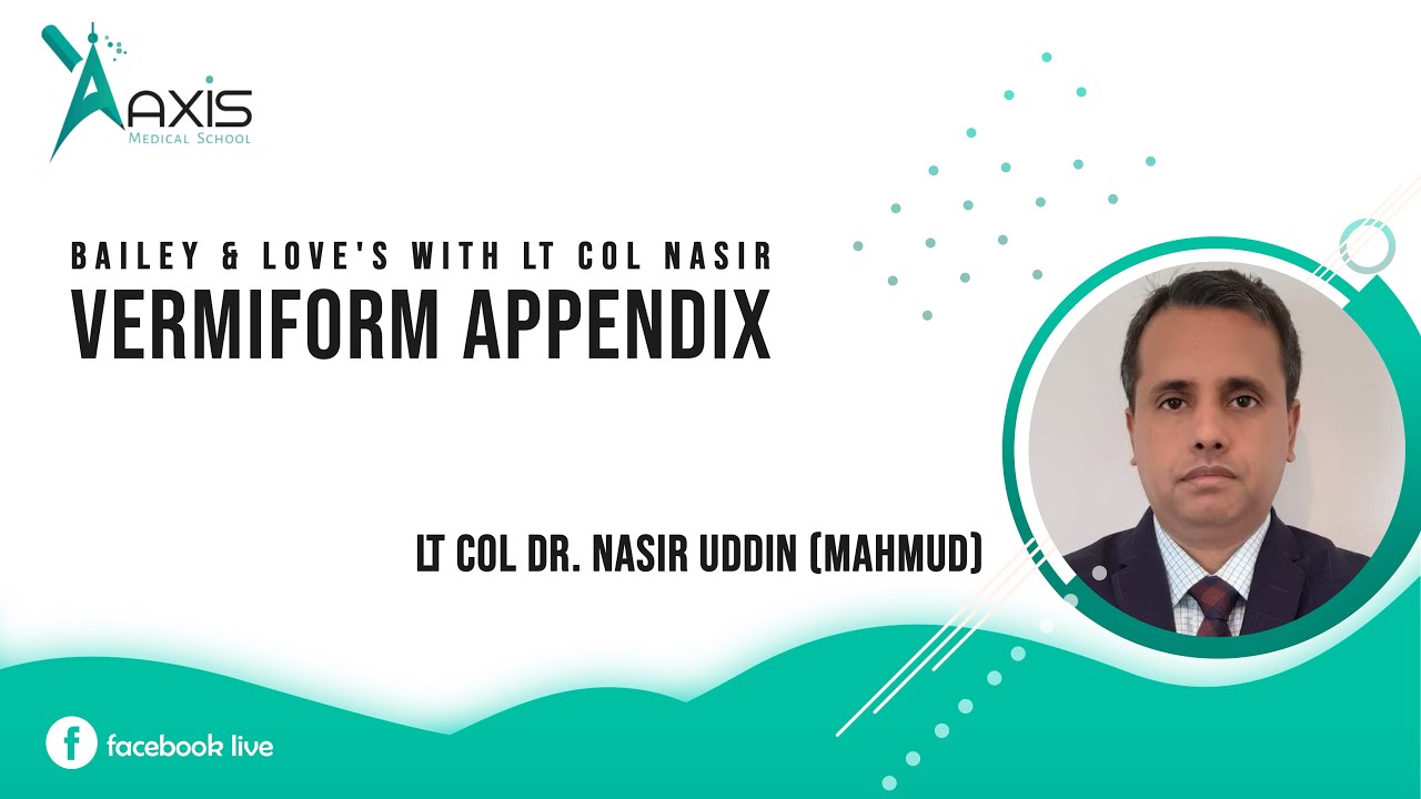 Vermiform Appendix (Chapter 72) | Bailey & Love's with Lt Col Nasir