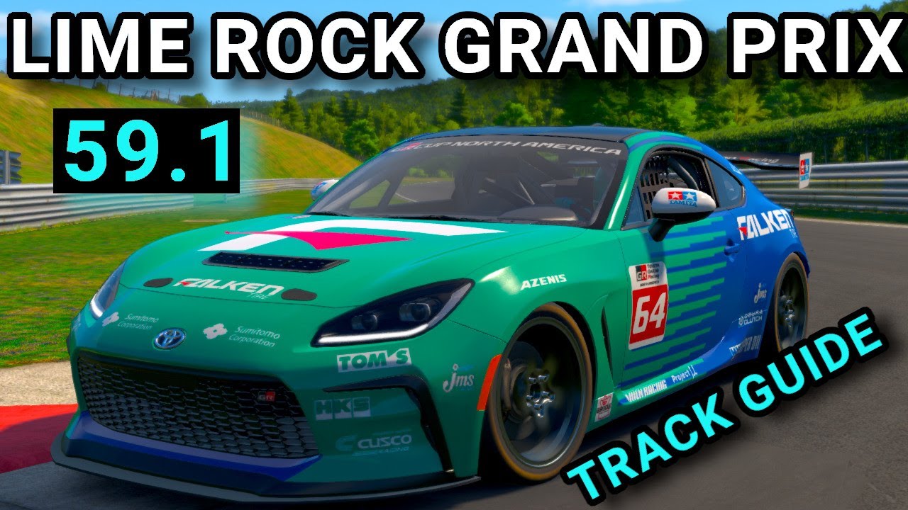 Руководство по трассе Lime Rock Grand Prix Toyota GR86 iRacing
