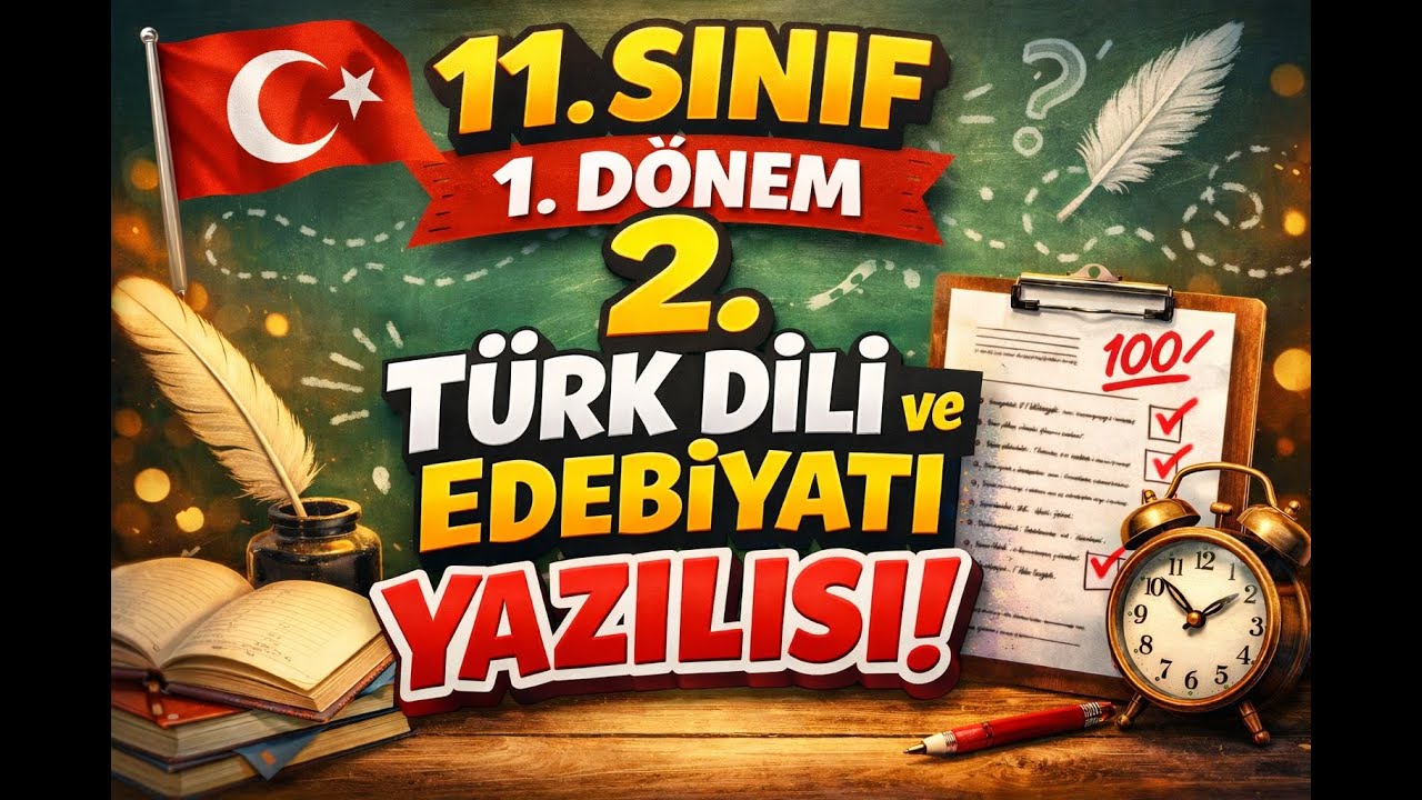 11. Türk Dili ve Edebiyatı 1. Dönem 2. Yazılı