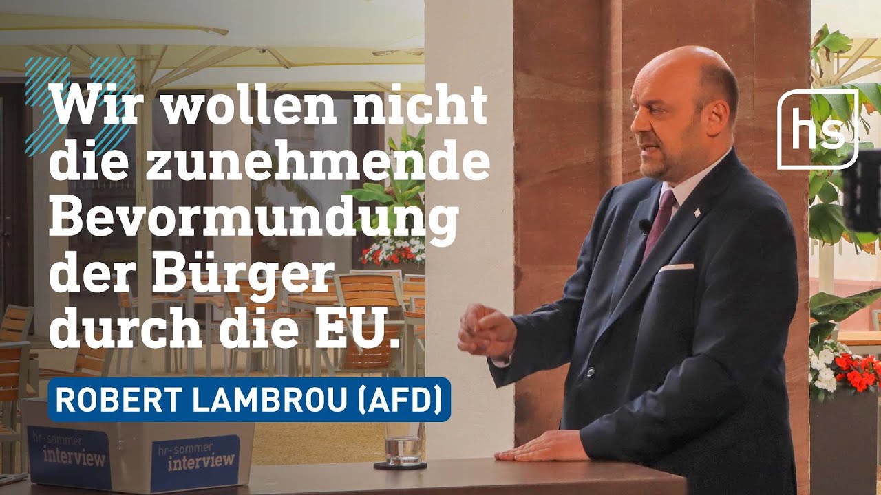 Robert Lambrou (AfD) im hr-Sommerinterview I hessenschau