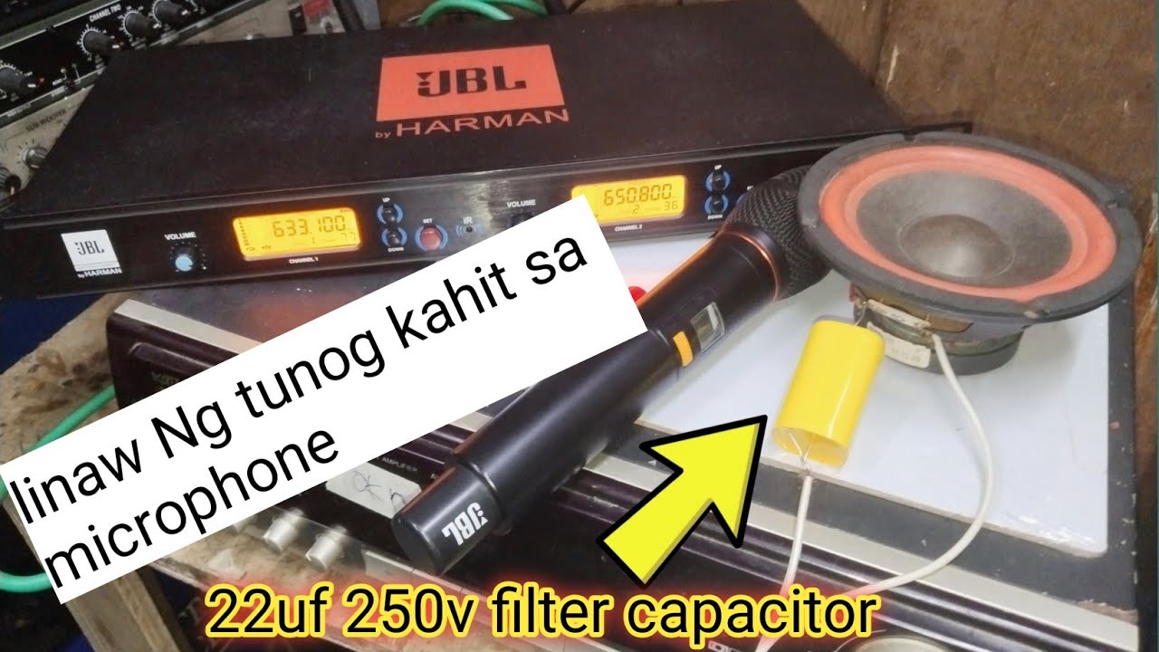 TESTING,wireless microphone sa midrange gamit Ang filter capacitor