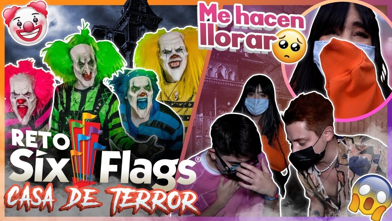 M0RIMOS DE MIEDO CON ESTE RETO 😭 ENTRAMOS SOLOS A CASAS DE TERROR SIX FLAGS 🔥 Queen Buenrostro