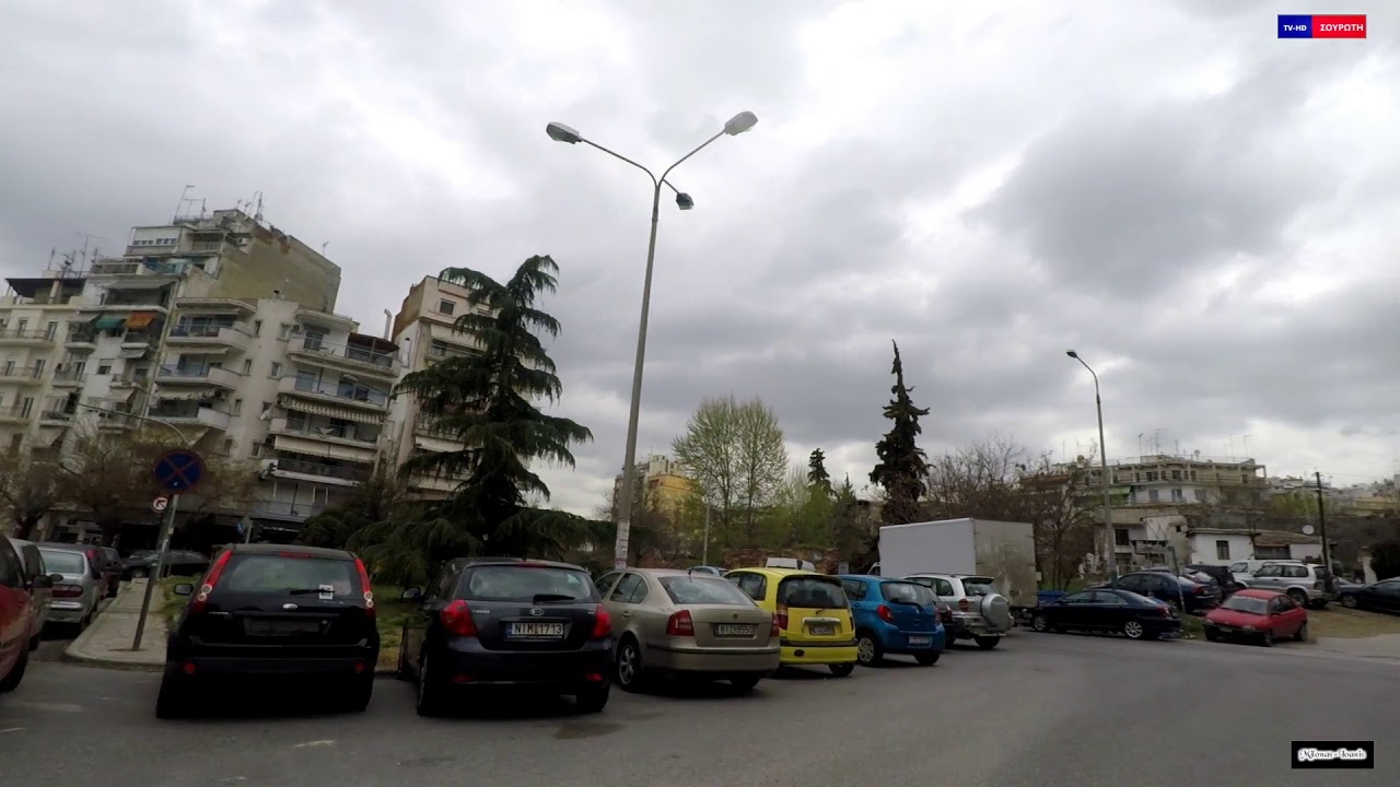 Driving Downtown - Thessalonikh 4K - GREECE 2019
