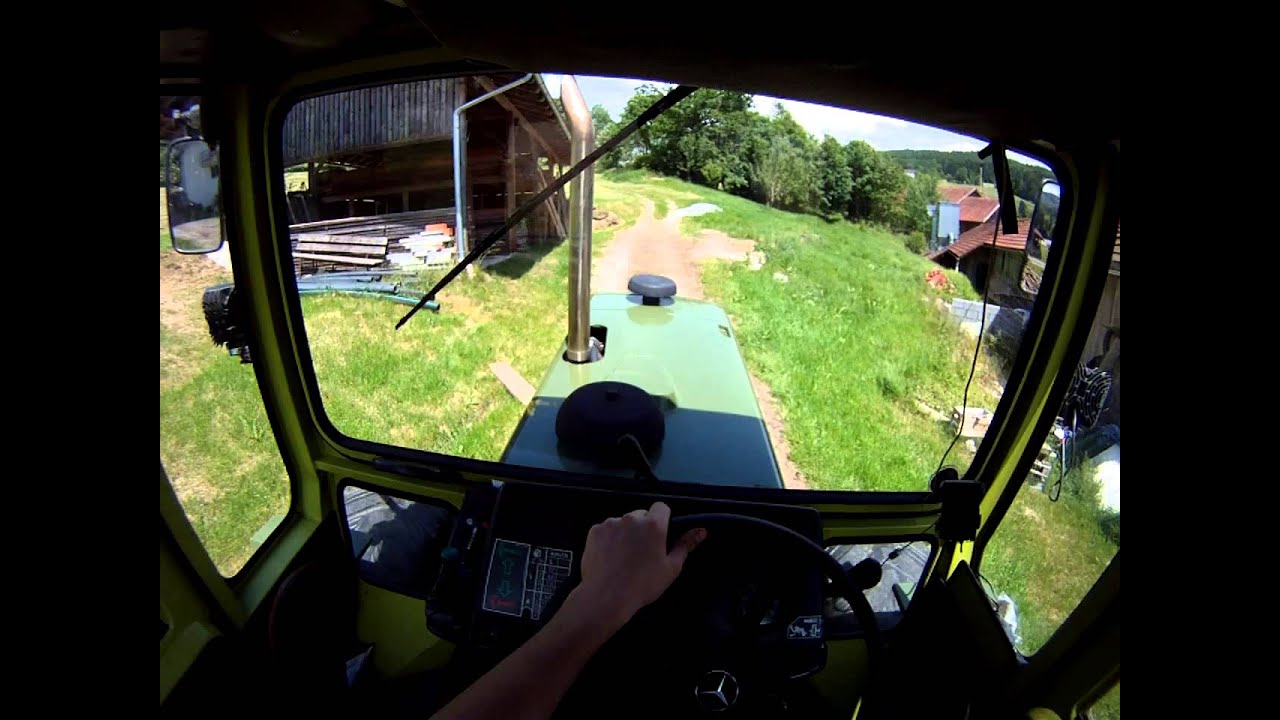 GoPro @ MBtrac 1100 turbo mit Claas Liner 1550 Schwader [HD]