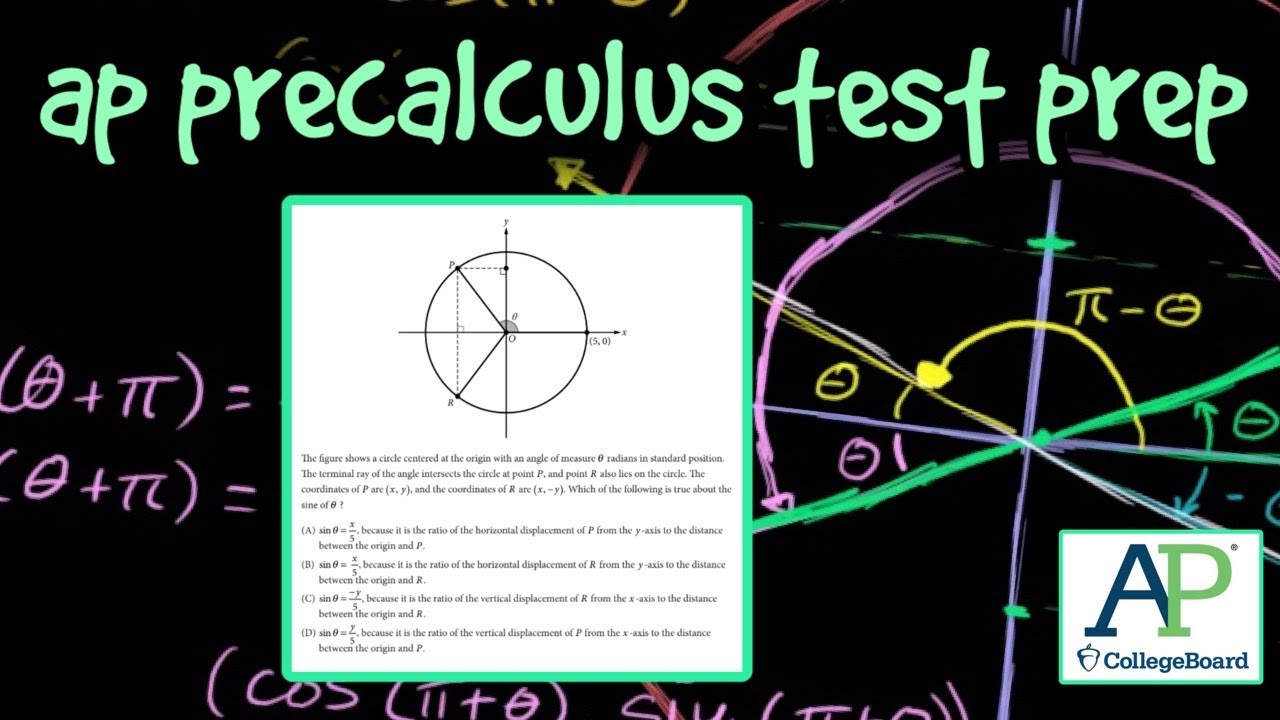 AP Precalculus Test Prep - Finding Sine of a Terminal Ray on a Unit Circle (Multiple Choice)