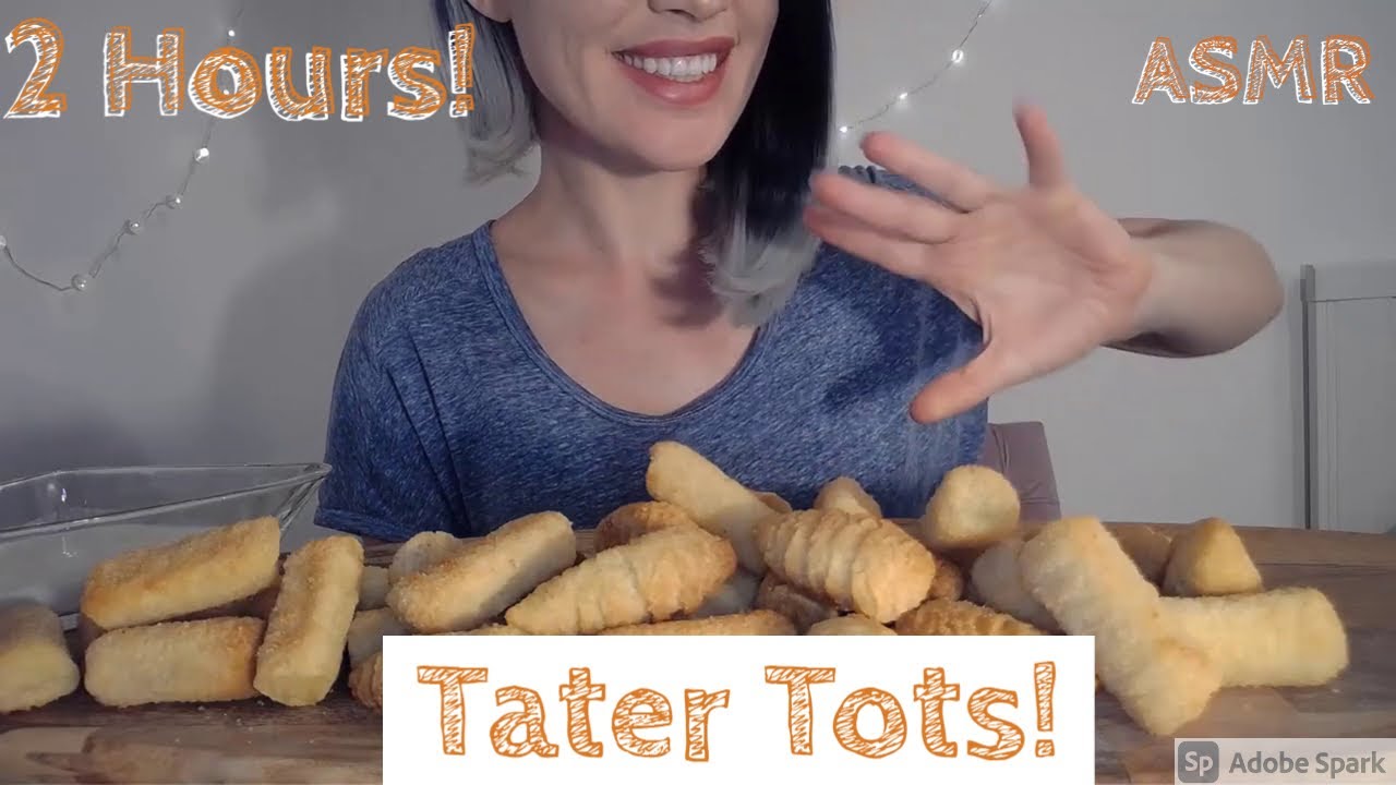 ASMR Eating  Tater Tots! 2 Hours Relaxing Sounds | No Talking | Joy Chew  音フェチ
