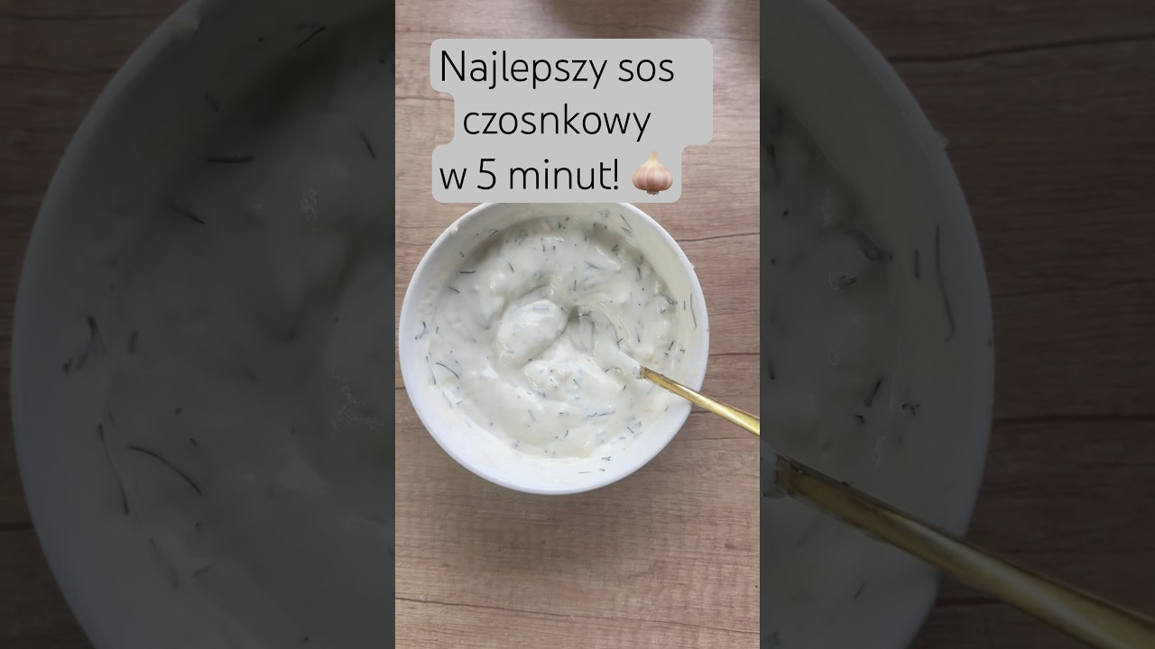 Najlepszy sos czosnkowy w 5 minut! #sos #dip #yummy #czosnek #przepis