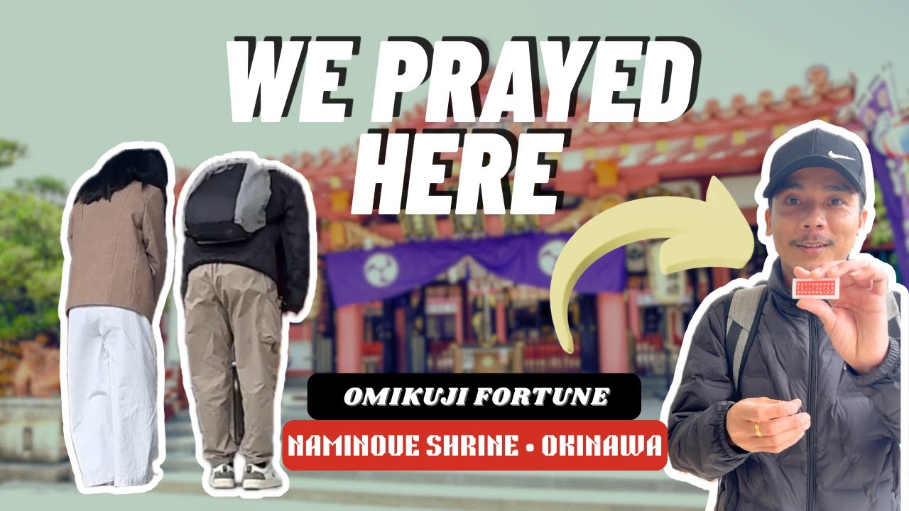 We Prayed at Naminoue Shrine, Okinawa 🇯🇵 (Omikuji Fortune!)