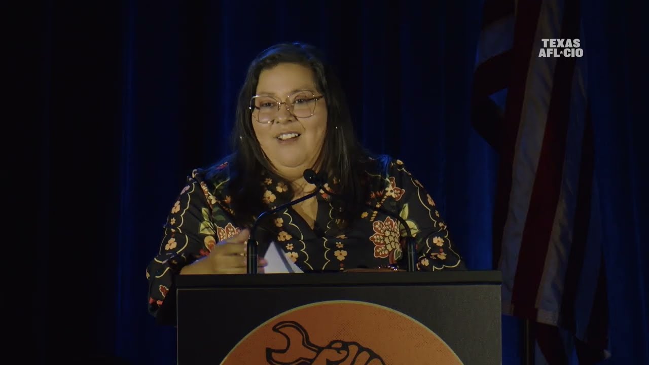 Secretary-Treasurer Lorraine Montemayor at the 2026 Texas AFL-CIO COPE Convention