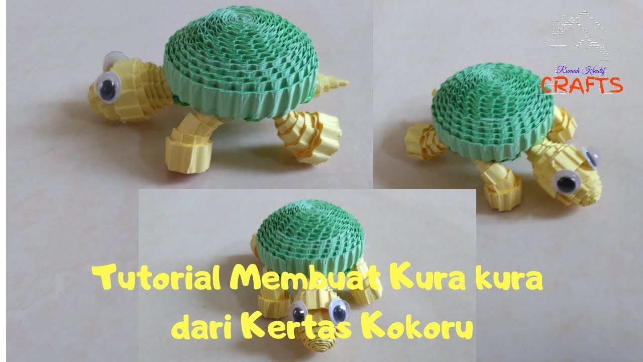 Cara Membuat kura kura lucu dari kertas kokoru