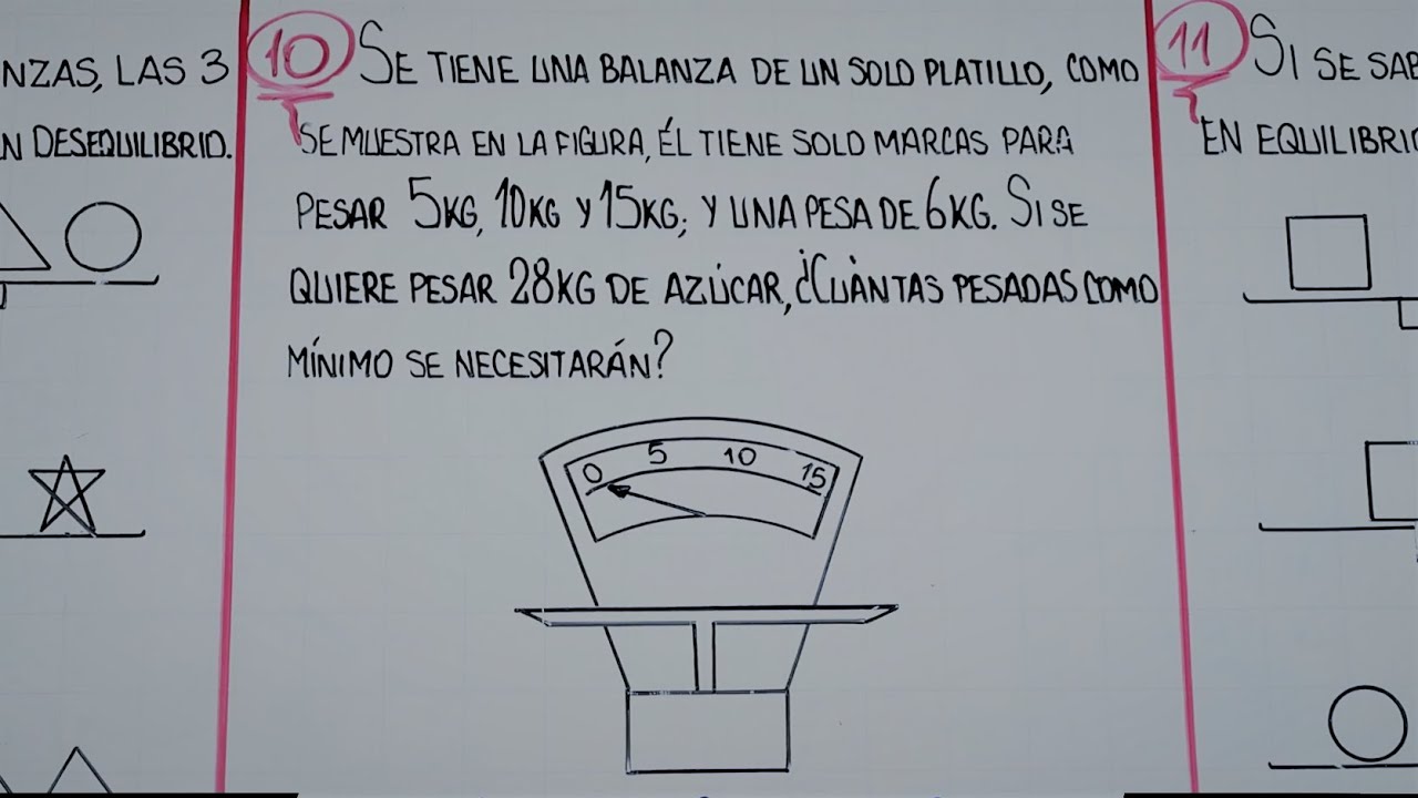 PESADAS Y BALANZAS | HABILIDAD LÓGICO MATEMÁTICO