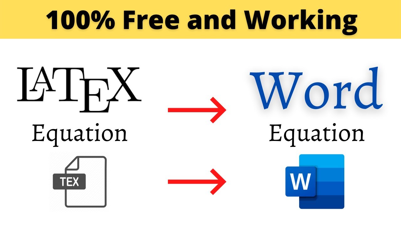 LaTeX equation to Word (2007 to 365): 3 Methods