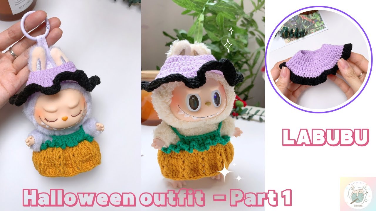 crochet Halloween hat for Labubu| Katee DIY