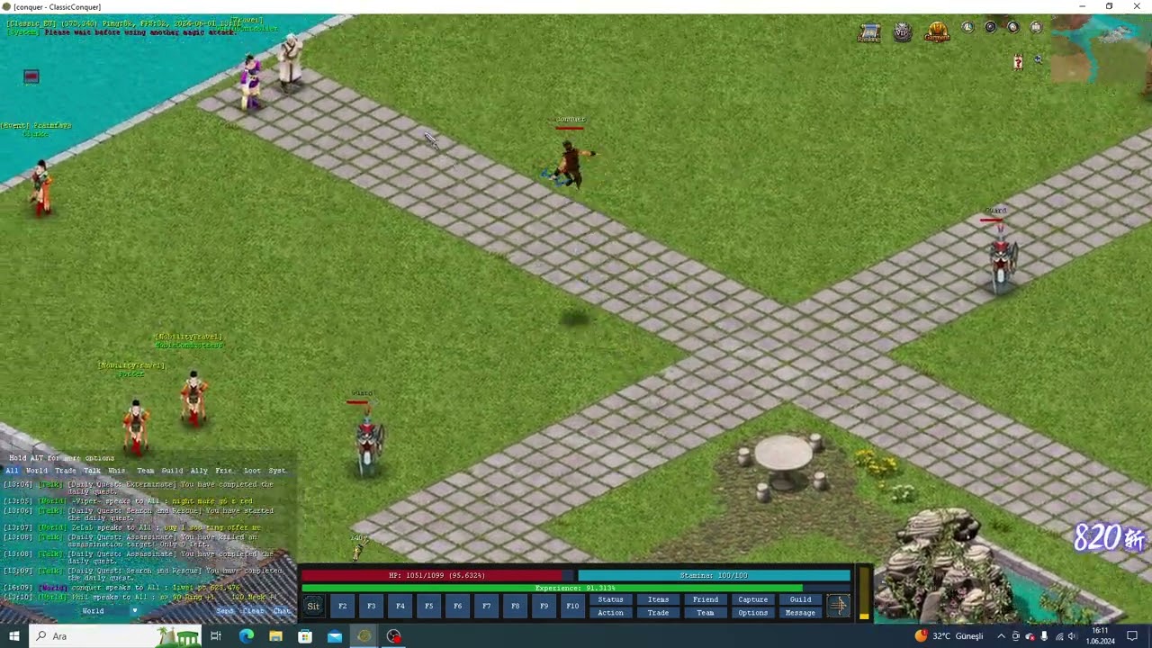 classic conquer online server EU sıfırdan okcu serisı bolum 3