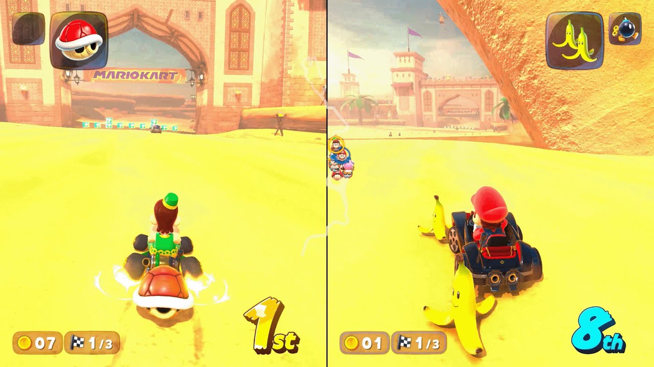 Mario Kart - Mario vs Luigi - Flower Cup
