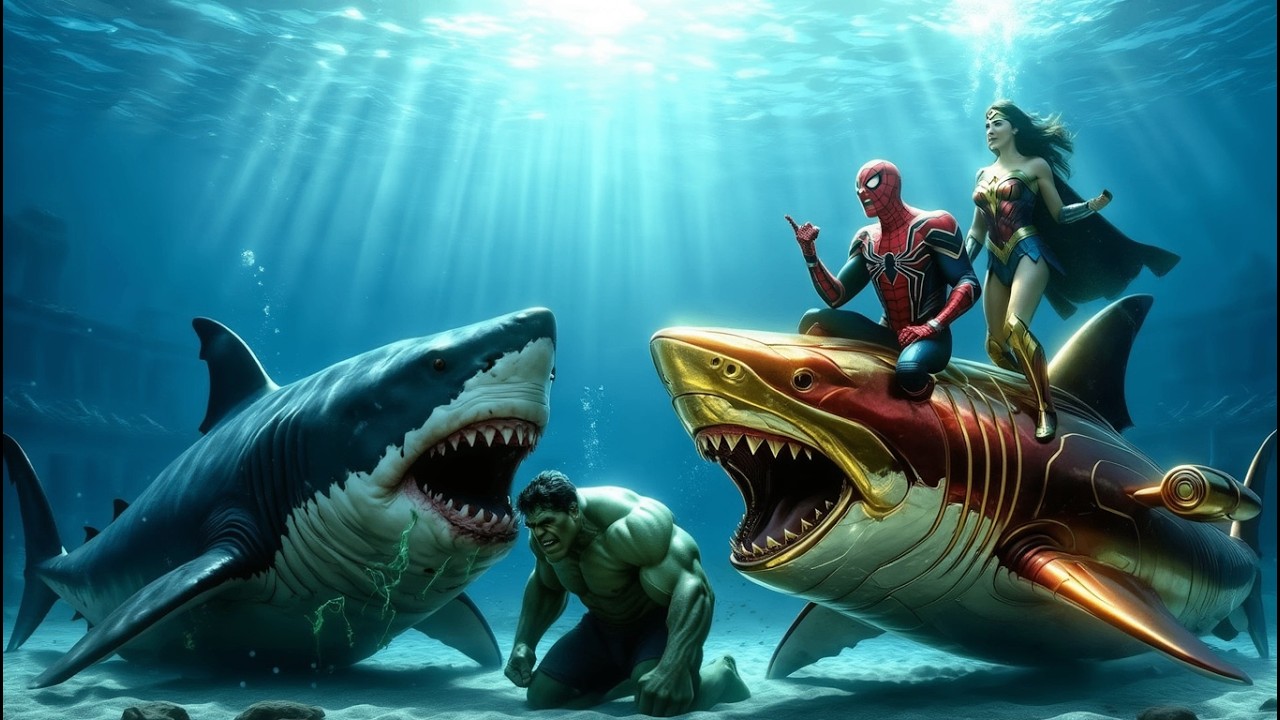 🦈🕷️ SPIDERMAN Wins The Magic Giant Stingray Racing Championship – Epic Racing Challenge