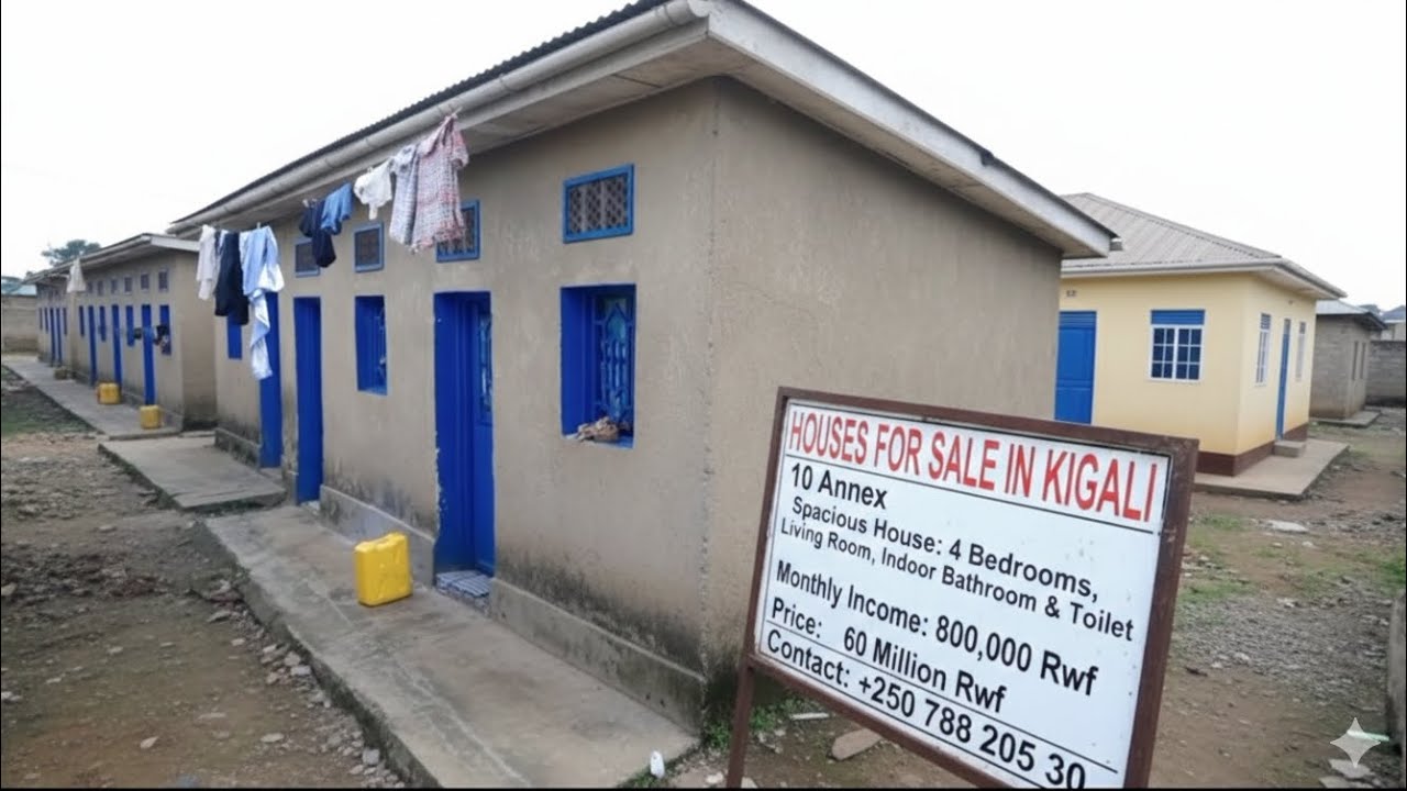 Houses for sale located in Kigali, income per month: 800k , 10 Annex , p = 60 Million, +250788205730