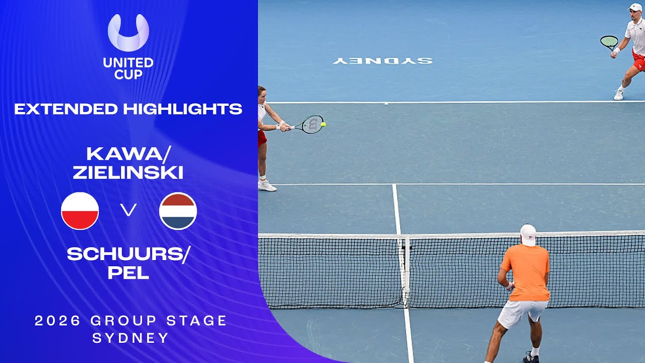 Kawa/Zielinski v Schuurs/Pel Extended Highlights | United Cup 2026 Group F