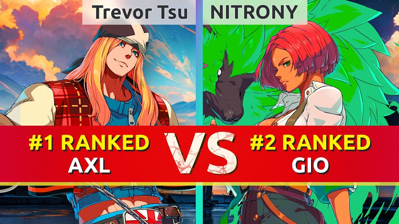 GGST ▰ Trevor Tsu (#1 Ranked Axl) vs NITRONY (#2 Ranked Giovanna). High Level Gameplay