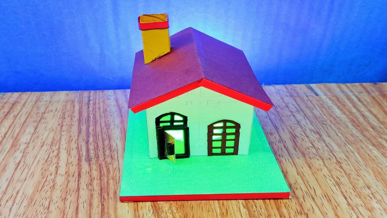 Making a small but beautiful colour paper house ||@Mybest_art