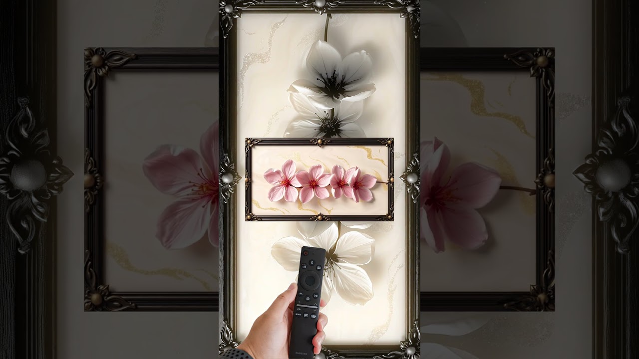 The Art Corner TV 4K Gold framed vintage Screensaver TV #art_corner #framedart #flowers #frametvart