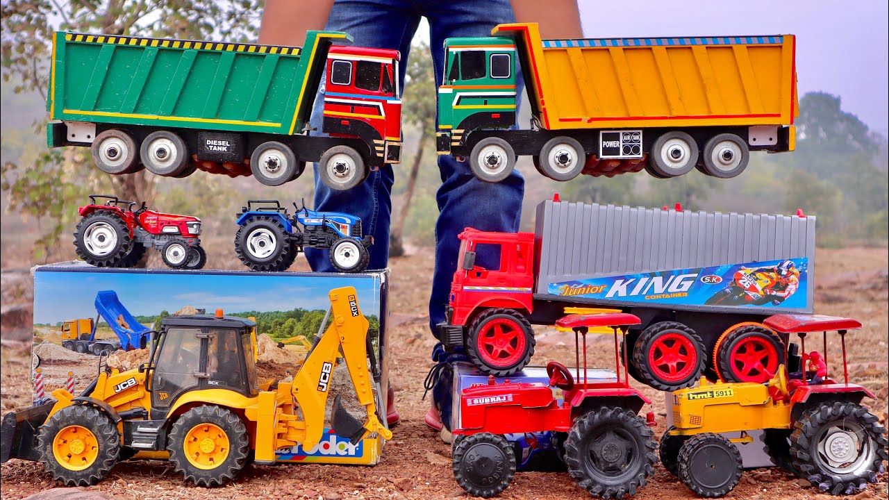 Die Cast Tractor Model Unboxing | Tata Dump Truck, Mahindra Arjun 605, ACE, JCB Backhoe Loader HMT |