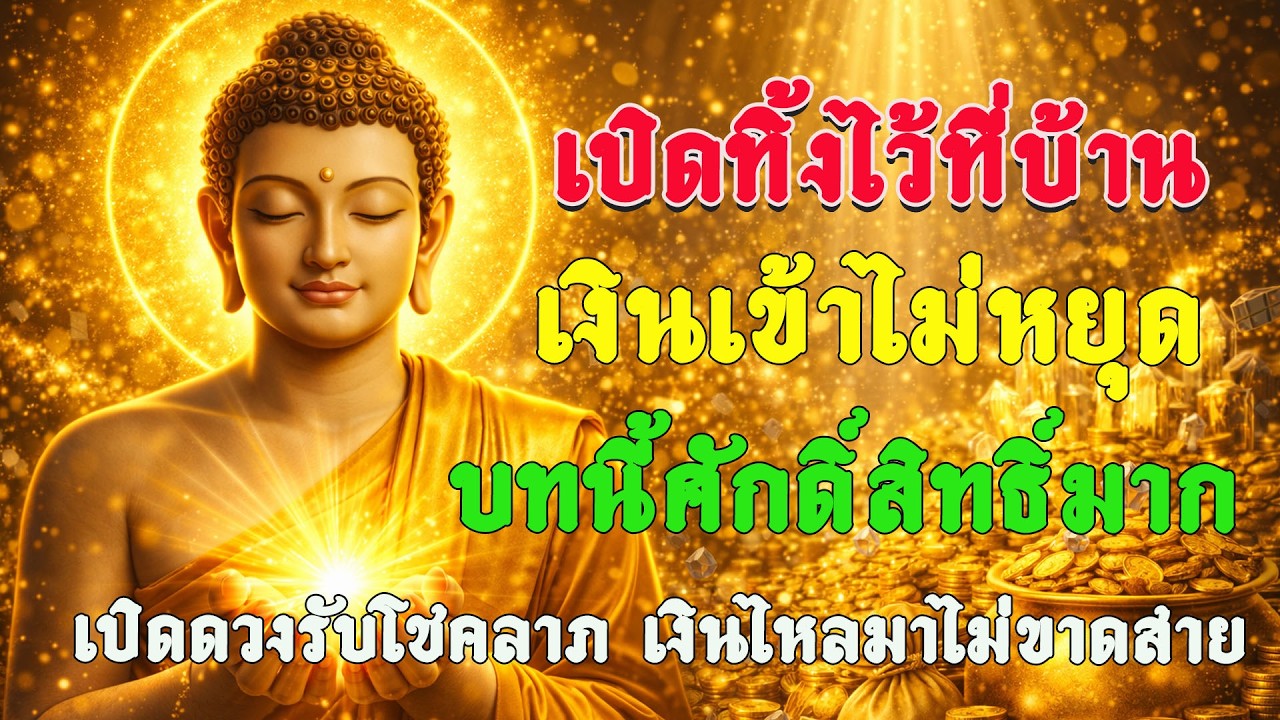 แค่เปิดทิ้งไว้ที่บ้าน… พลังโชคจะไหลเข้าไม่หยุด! เงินทองไหลมาเทมา ! แค่ฟัง 5 นาที ชีวิตเปลี่ยน