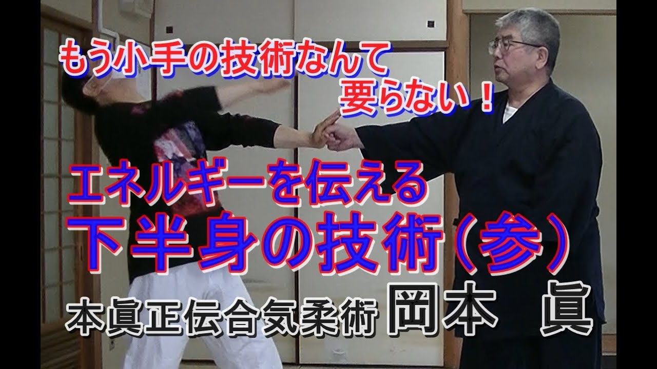 合気柔術チャンネル　合気柔術 #029　下半身の技術 (参)　aiki　makoto　okamoto