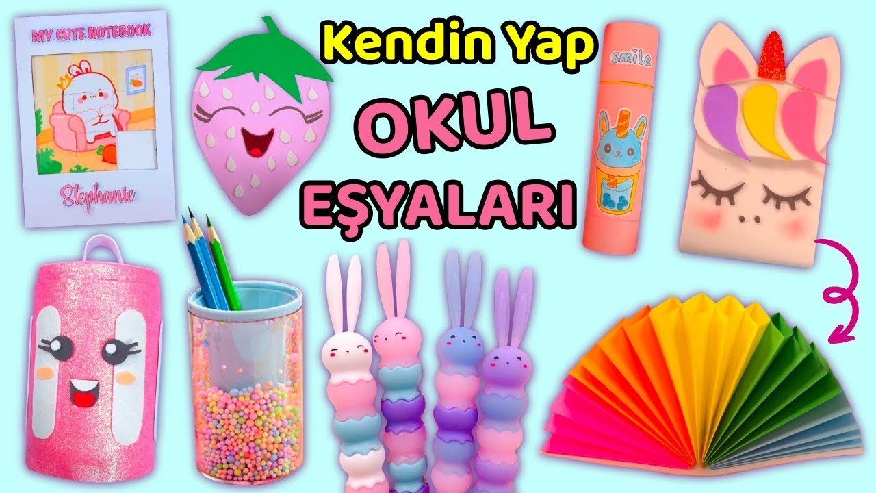 12 KENDİN YAP PROJESİ - Sevimli Okul Eşya Fikirleri - OKULA DÖNÜŞ