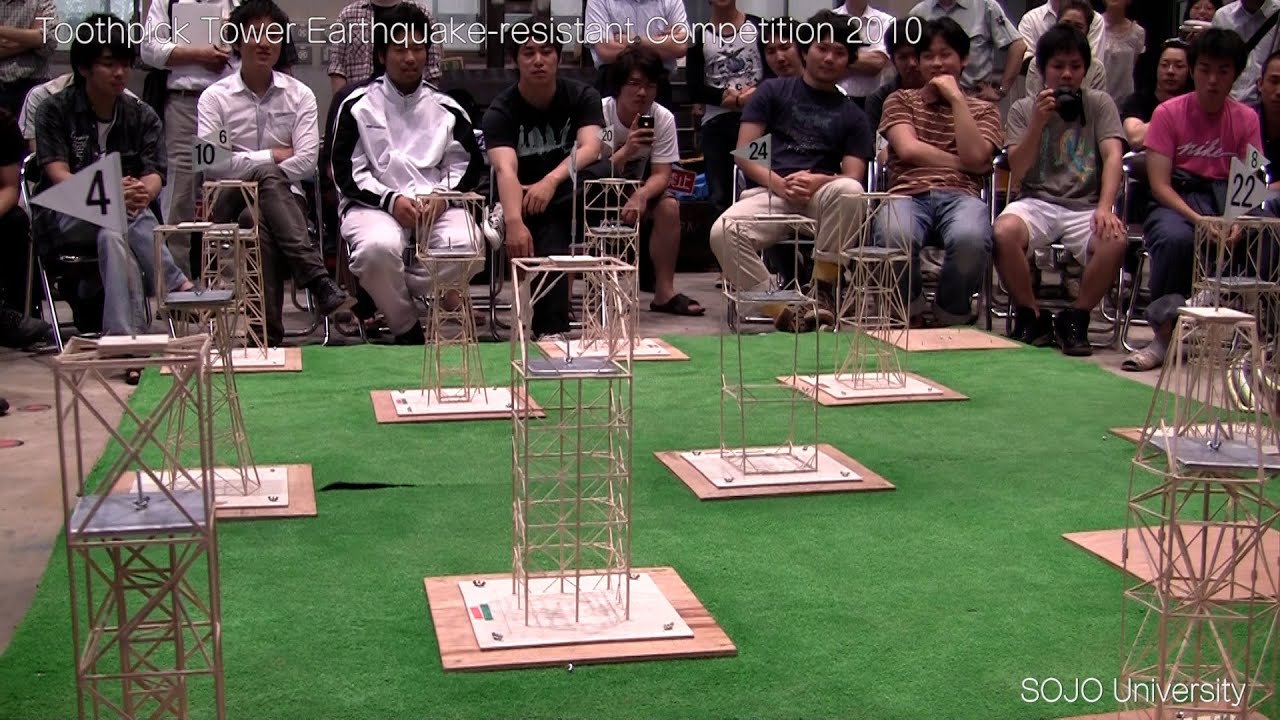 Toothpick Tower Earthquake-resistant Competition 2010