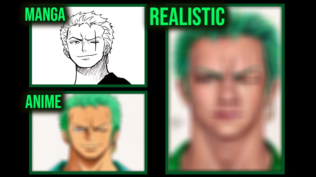 Drawing RORONOA ZORO in 3 Styles [Manga, Anime and Realistic]